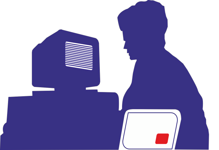 Computer Point’s purple logo of a learner at a computer
